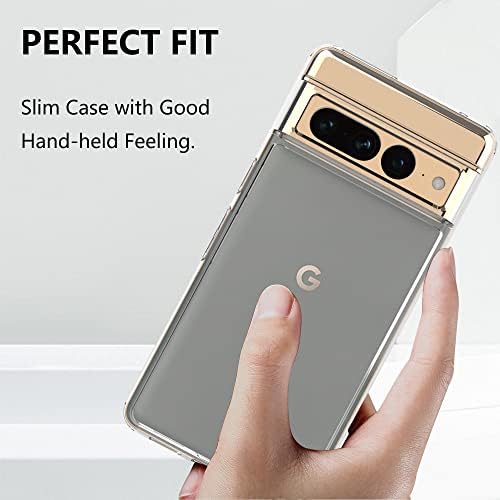 Gimane for Google Pixel 7 Pro Case, Clear Slim [Suppebent Shock] [מחשב קשה גב] מארז טלפון מגן